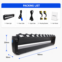 Projecteur LED mobile 10x40W haute luminosité RGBW 4-en-1 pour éclairage de scène dynamique avec 2 °   Contrôle DMX512 RDM pour événements DJ