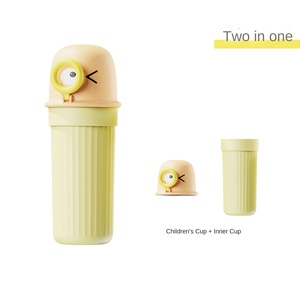 Vaso Infantil EVEFU Big Eye Moe Cuatro en Uno, de Material PP, con Asa y Vaso de Viaje, Hecho en China - Product Image 6