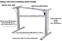 Bureau d'ordinateur debout réglable en hauteur Mobilier en métal et fibre de verre Mobilier de table d'ordinateur