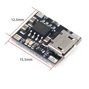 Módulo de Carga de Batería de Litio Mini <span class=keywords><strong>TC4056</strong></span> 3.6V-3.7V 18650, Plataforma de Carga de 5V a 4.2V 1A - Product Image 2