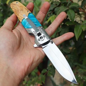 سكين جيب قابل للطي بمقبض خشبي رائج البيع وصل حديثًا 440C صلب للتخييم في الهواء الطلق بقاء تكتيكي OEM محمول لمدة 3 سنوات - Product Image 3