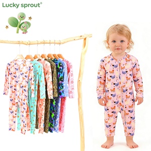 बांस पजामा के रहस्य बॉक्स को भेजने के लिए तैयार, यादृच्छिक शैली रोमांटिक बेबी बांस ज़िप्पी बॉडीसूट बब जम्पसूट - Product Image 1