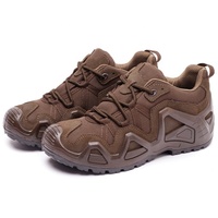 Chaussures tactiques personnalisées pour hommes – Vente en gros – Chaussures d'extérieur basses imperméables en nubuck synthétique – Style tactique pour hommes