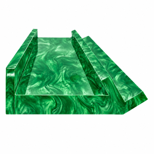 Support et pousseur de Mahjong en acrylique vert émeraude perlé de 20 pouces – Accessoire de Mahjong américain en gros - Product Image 2