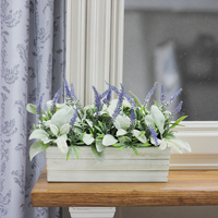 Desain Fashion Tanaman Lavender Buatan Plastik Simulasi Tinggi, Tampilan Alami, Tahan Lama, Dekorasi Tanaman Indoor Outdoor