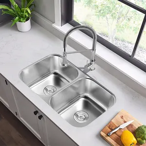 Undermount Stainless Steel Single Stainless Steel Rounded Corner Design Undermount Kitchen Sink With Stainless Steel Faucet