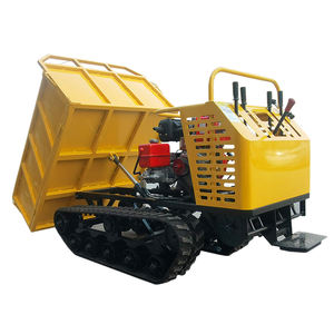 Mini transporteur chenillé de chantier, mini tombereau électrique autochargeur en caoutchouc et béton, à vendre - Product Image 2