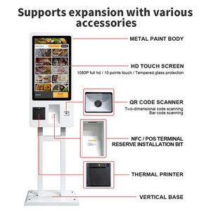 Sistema de Llamada de Autoservicio de 21.5'' para Quiosco <span class=keywords><strong>McDonald</strong></span>'s con Método de Pago por Escáner de Tarjeta de Crédito Quiosco de Autopedido para Restaurante - Product Image 4