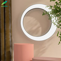 Luminaire de plafond moderne en aluminium de haute qualité, luminaire suspendu en forme d'anneau de lune, lustre