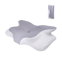 Bantal Busa Memori Bentuk Kupu-Kupu Laris Manis, Tebal, Pelindung Leher dengan Sutra Es, Bantal Tidur Servikal Dewasa