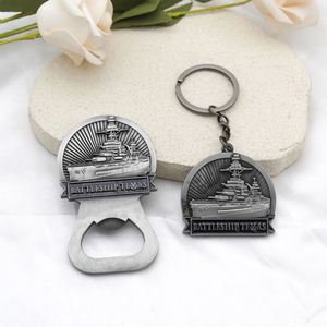 Customizable 2D Alloy <b>Keychain</b> 3D Rudder Shape Ship Boat Fashionable Vintage Cartoon Style <b>Custom</b> LOGO UV Printing Keyrings - Product Image 1
