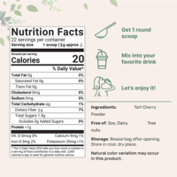 Poudre de cerise acidulée OEM 100% naturelle, antioxydants et vitamines naturels pour boissons et smoothies