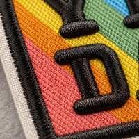 Vente en gros usine de patchs brodés 3D en relief personnalisés, appliques de logos brodés 3D en relief thermocollants pour vestes et chapeaux