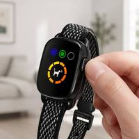 Collier anti-aboiement rechargeable personnalisé avec 7 niveaux de sensibilité, signal sonore, vibration et écran LED pour chiens têts