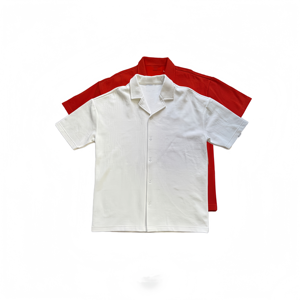 Ropa de calle personalizada, camiseta de <span class=keywords><strong>Rugby</strong></span> estampada a rayas, parche bordado de alta calidad, <span class=keywords><strong>camisetas</strong></span> polo de algodón recortadas con botones para hombres - Product Image 1