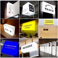 Boîte à lumière LED en acrylique la plus populaire, taille personnalisable, fixation murale ou suspendue au plafond, pour vitrine de magasin, affichage de menu, publicité