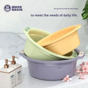 Bassin de lavage rond <span class=keywords><strong>en</strong></span> <span class=keywords><strong>plastique</strong></span> épaissi pour vêtements, grande capacité, usage domestique, pour étudiants <span class=keywords><strong>en</strong></span> résidence, bébés, nourrissons, lavage de légumes - Product Image 3