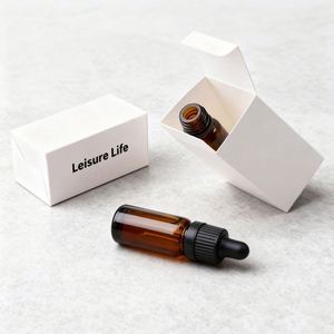 Caja de cartón blanco para aceites esenciales, directo de fábrica, con diseño gratuito y embalaje de papel personalizado para marcas de sueros y cuidado de la piel - Product Image 1