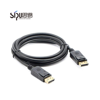 Cable DisplayPort SIPU, Estable y Confiable, OEM, USB Macho a Macho, Blindado con Lámina, 4K 60Hz, PVC, para HDTV, Proyector, Monitor, Computadora