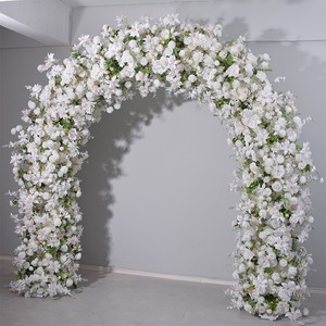 Arco de Flores Artificiales de Rosas Amarillas Personalizado, Decoración de Escenario de Boda con Marco de Hierro Hecho a Mano, Decoración Floral Suave y Personalizable - Product Image 4