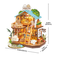 Robotime Rolife DIY Miniature Maison Kit fait main DG169 Puppy's Cozy Villa Model Kit 3D Puzzles en bois