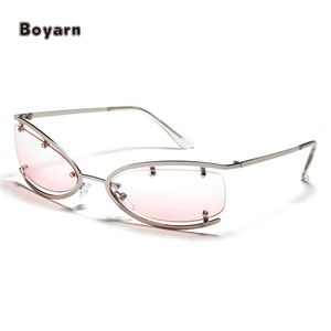 Gafas de Sol de Lujo para Mujer, Protección UV400, Lentes AC, Diseño Moderno, Estilo Futurista Y2K - Product Image 2