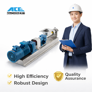 Pressure Stainless Steel Screw With Mobile <b>Trolley</b> Food Hygiene and Thick Slurry High Viscosity Pump - Product Image 2