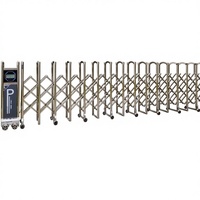 Porte rétractable électrique en alliage d'aluminium, porte à capteur intelligent, fabrication sur mesure, porte électrique à commande à distance automatique