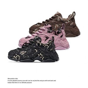 Zapatos Unisex Cyberpunk con Bordado y Estampado, Cierre de Lazo, Transpirables, con Aumento de Altura, Parte Superior de Cuero Genuino y Entresuela de Goma - Product Image 6