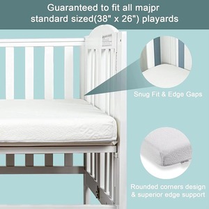 Colchón de Espuma Suave para <span class=keywords><strong>Cuna</strong></span> y Cama de Bebé con Funda Exterior Lavable y Extraíble - Product Image 4