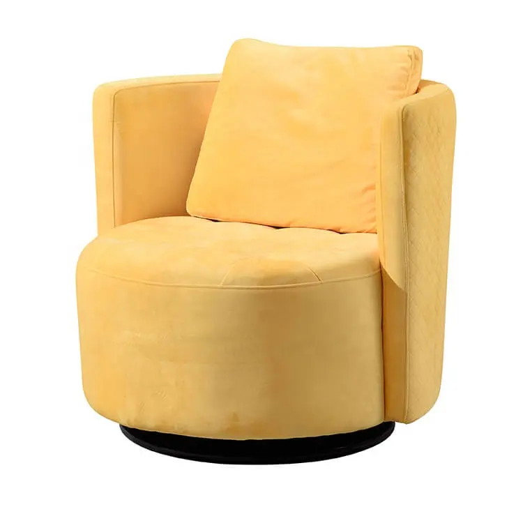 Home Furniture New Condition High Quality Bisini Luxury Mini European Swivel Rotating Revolving Fabric Sofa Chair