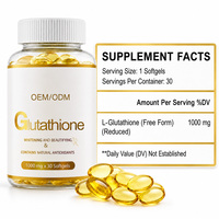 Gélules de Glutathion Liposomal Peptide 1000mg Naturel pour Adultes, Complément Antioxydant Éclaircissant pour la Peau, OEM ODM Marque Privée