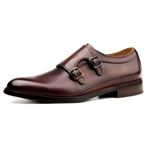 Hecho a mano de goma duradera zapatos para hombres de correa de monje vestido de los hombres zapatos - Product Image 4