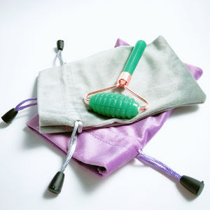 Rodillo de Aventurina Verde 2026 a Precio Favorable, Rodillo para Masaje con una Sola Mano y Rodillo con Borde Rugoso - Product Image 1