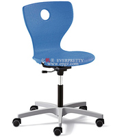 Chaise en plastique pour enseignants d'élèves d'école à hauteur réglable et mobile de conception simple