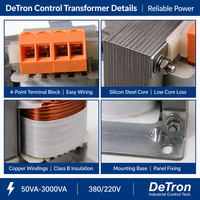Transformador de Control Monofásico con Bobinado de Cobre BK 50VA-3000VA 380V a 220V/480V 50/60Hz para Iluminación