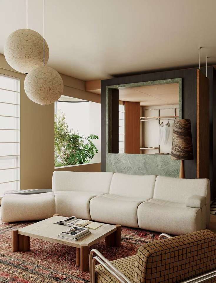 Contemporary Retro-Modern Interior Design One-Stop Solution Bespoke 3D ...