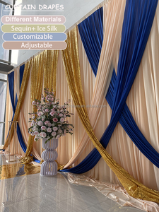 Croix <span class=keywords><strong>d</strong></span>'<span class=keywords><strong>or</strong></span> Designs paillettes glace soie gaze tissu toile de fond tissu rideau rideaux pour mariage scène événements <span class=keywords><strong>d</strong></span>écoration fournitures - Product Image 3