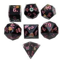 Combinaison de course à Angle droit de résine de dés polyédriques de Cube multi-faces direct d'usine pour les jeux de Table d'impression multicolores irréguliers