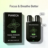 Bâtonnet inhalateur nasal OEM |   Inhalateur d'aromathérapie pour la concentration, l'énergie et le soulagement respiratoire |   Inhalateur d'huiles essentielles en marque privée