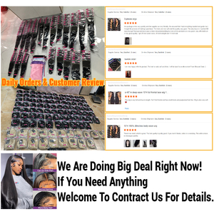 Natürliche schwarze lange tiefe Welle leimlose Spitze Front Perücken Echthaar vor gezupfte transparente Spitze Haar Perücken für afrikanische schwarze Frauen - Product Image 6