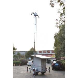 Torre de Vigilancia Portátil 4MP 180 Grados, Remolque Móvil 4G con CCTV Solar para Monitoreo de Seguridad en Estacionamientos, 435W - Product Image 3