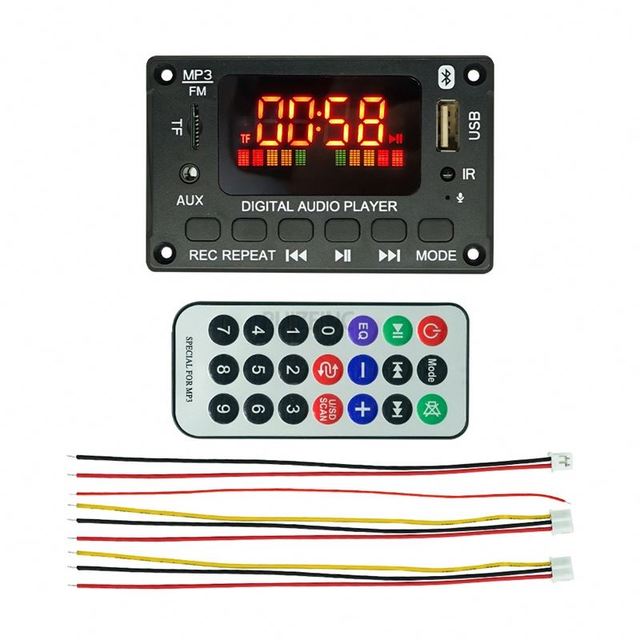 MP3 Decoder Board BT 12V Lossless WMA Video Decoder USB Module BT Module