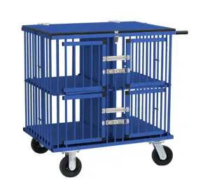 A Better aluminum dog trolley Wonderful mate for show ring dog show crate trolley Light-weight &heavy duty pet show trolley