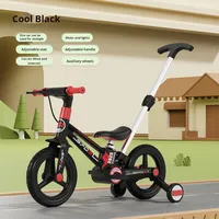 Nouvelle trottinette d'équilibre à quatre roues en plastique pour enfants 0-3M, deux-en-un avec barre de poussée et frein, fabriquée en Chine