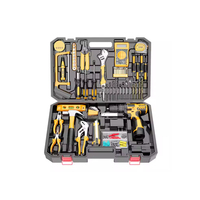 Kit de Perceuse Électrique Manuelle Rechargeable Multifonction, Ensemble de Perceuse Sans Fil avec Clé Manuelle et Boîte à Outils