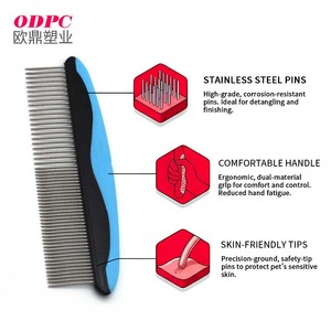 ODPC Professional Stainless Steel Open Knot <strong>Pet</strong> Dematting Comb Grooming <strong>Brush</strong> for Long Haired Dogs and Cats Factory Wholesale - Product Image 5