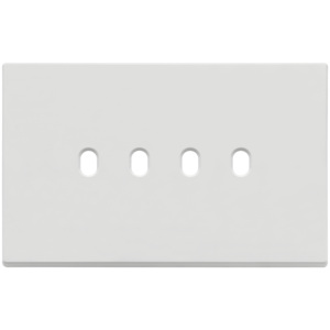 Cache-prise mural vintage blanc mat 4Mx4 14,7x9,7 cm pour prise électrique - Product Image 1