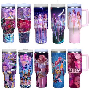 Gobelet isotherme KPOP <span class=keywords><strong>Demon</strong></span> Hunter 30oz 40oz Ice Tyrant en acier inoxydable 304 avec paille, pour voiture, groupe <span class=keywords><strong>Slayer</strong></span>, cadeau - Product Image 1