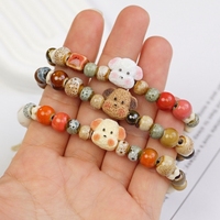 JINGDEZHEN-Bracelet en céramique brillant, nouveau style chinois, bijoux faits main, bracelet en céramique, cadeau d'étudiant